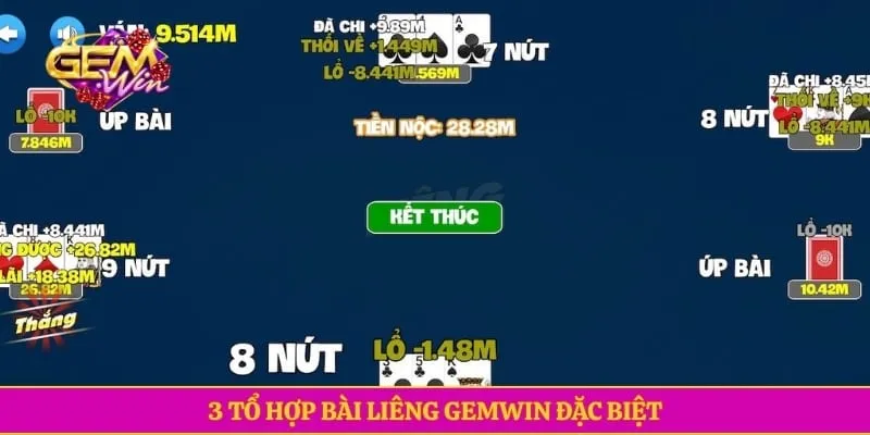 3 tổ hợp bài liêng GEMWIN đặc biệt