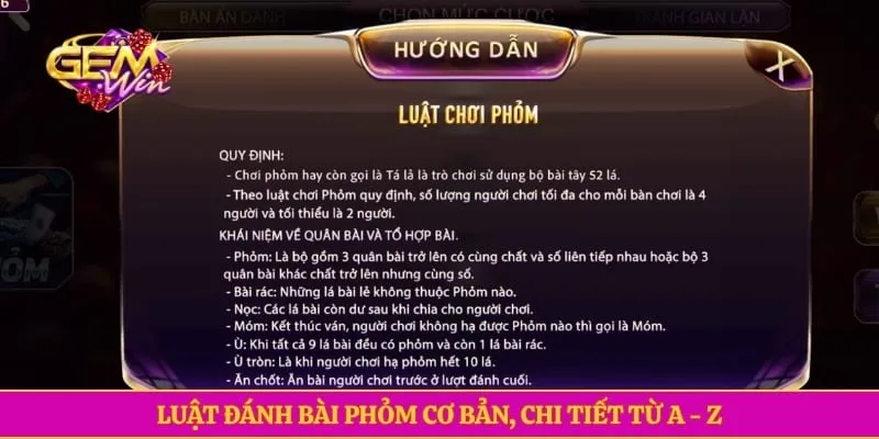 Luật đánh bài Phỏm cơ bản, chi tiết từ A - Z