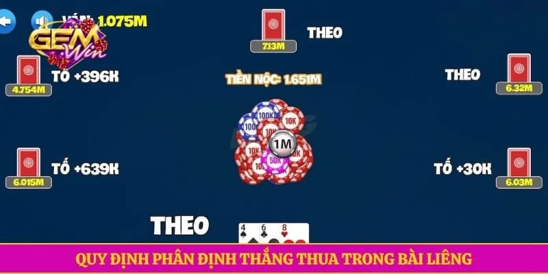 Quy định phân định thắng thua trong bài liêng