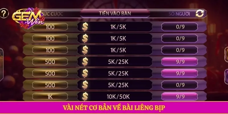 Vài nét cơ bản về bài liêng bịp